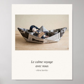 Poster O calma viaja conosco — Série Papel