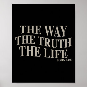 Poster O Caminho A Verdade A Vida Cruz Pai Cristão Gordo