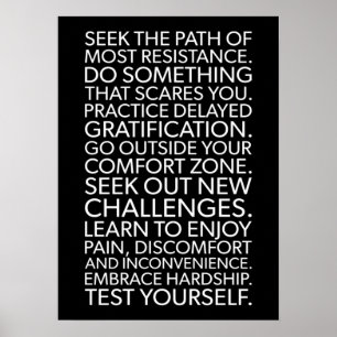 Poster O Caminho Da Maior Resistência - Motivacional