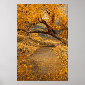 Poster O Caminho Dourado Inspirado em Klimt