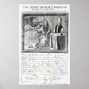Pôster O campeão da igreja alta, defendendo seus própri