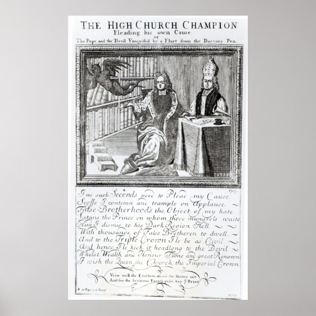 Pôster O campeão da Igreja Alta, liderando seu próprio (Frente)