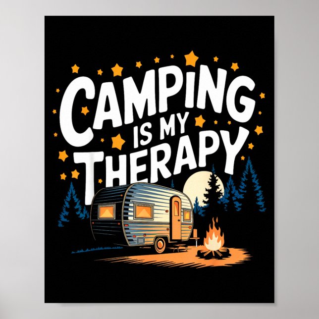 Poster O camping é minha terapia  (Frente)