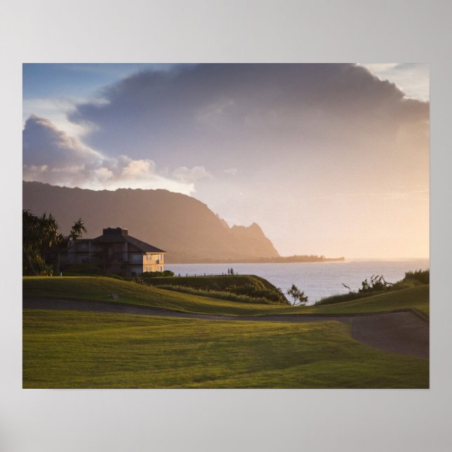 Poster O campo de golfe Makai em Princeville (Frente)