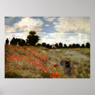 Poster O Campo Poppy perto do Argenteuil por Claude Monet