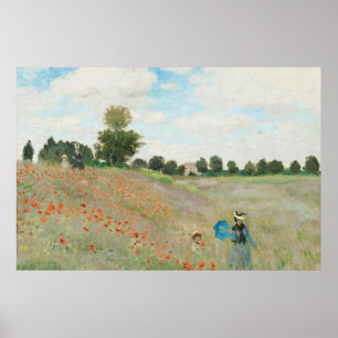 Poster O Campo Poppy perto do Argenteuil por Claude Monet