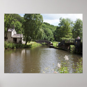 Poster O Canal de Caldon Consall Staffordshire