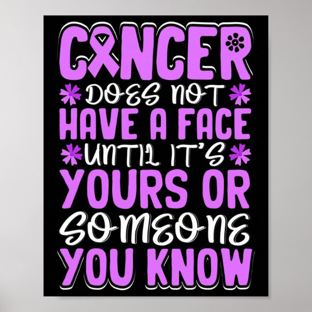 Poster O cancer não tem rosto até... (Frente)