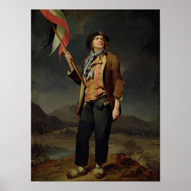 Pôster O Cantor Chenard, como Sans-Culotte, 1792 (Frente)