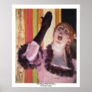 Poster O cantor com a luva por Edgar Degas