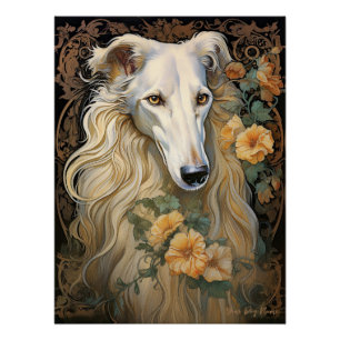 Pôster O Cão Borzoi 001 - Natalia Mucha