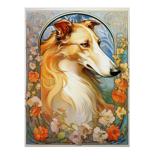 Pôster O Cão Borzoi 002 - Natalia Mucha (Frente)