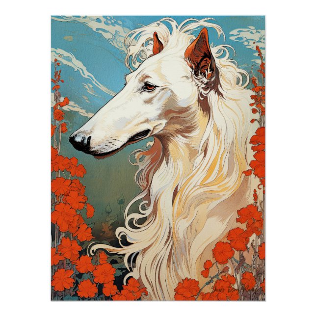 Pôster O Cão Borzoi 003 - Natalia Mucha (Frente)
