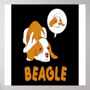 Poster O Cão De Beagle Bonito Está Mentindo