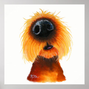 Pôster O cão Nosey "CHEIROS gosta da luz do sol" pelo Ma