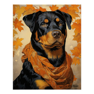 Pôster O Cão Rottweiler 001 - Odessa Leyendecker