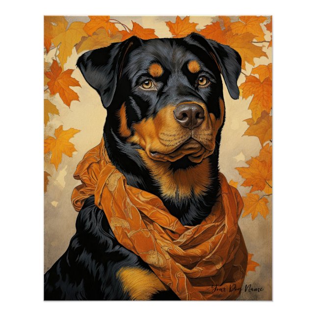 Pôster O Cão Rottweiler 001 - Odessa Leyendecker (Frente)