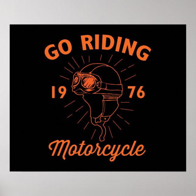 Poster O Capacete Classic Motorbike Rider (Frente)