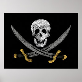 Poster O Capitão Jack Rackham, Jolly Roger Pirate Flag