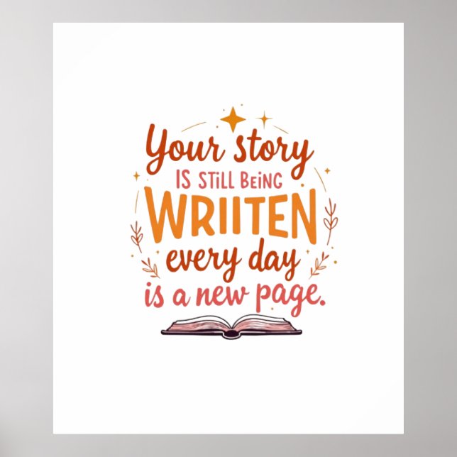 Poster O capítulo não escrito: Arte de Livro e Estrelas (Frente)