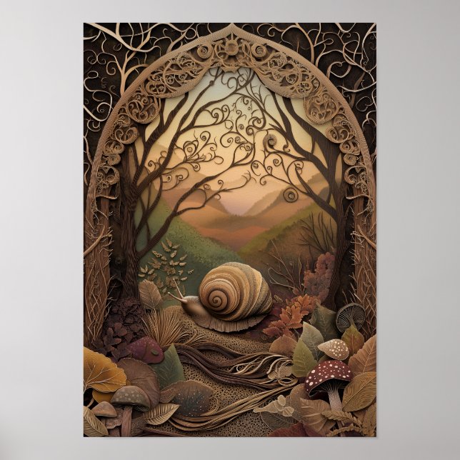 Poster O Caracol | Sunny Autumn Art (Frente)