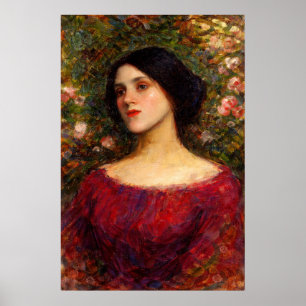 Poster O Caramanchão de Rosas por John William Waterhouse