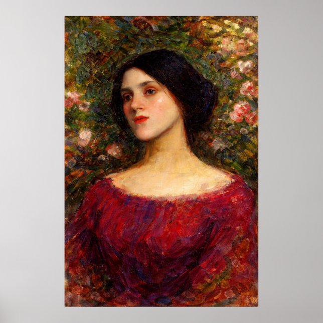 Poster O Caramanchão de Rosas por John William Waterhouse (Frente)