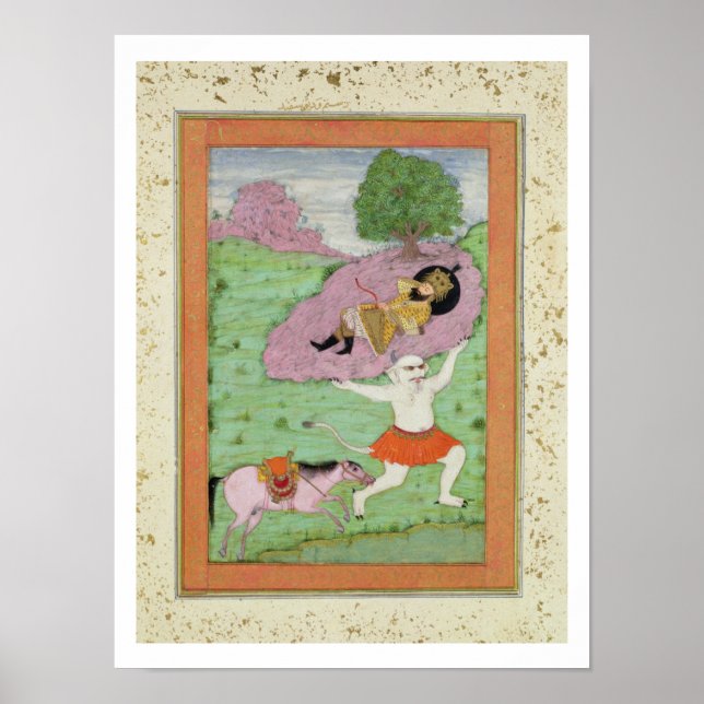 Pôster O carregando do Demônio Branco do Rustam adormecid (Frente)