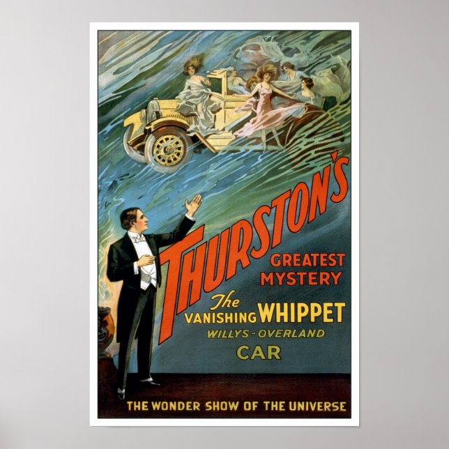 Poster O Carro Desaparecido, 1925. Mágico Antigo (Frente)
