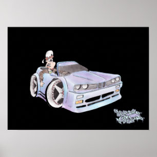 Poster O CARRO TOON BMW imprime/poster