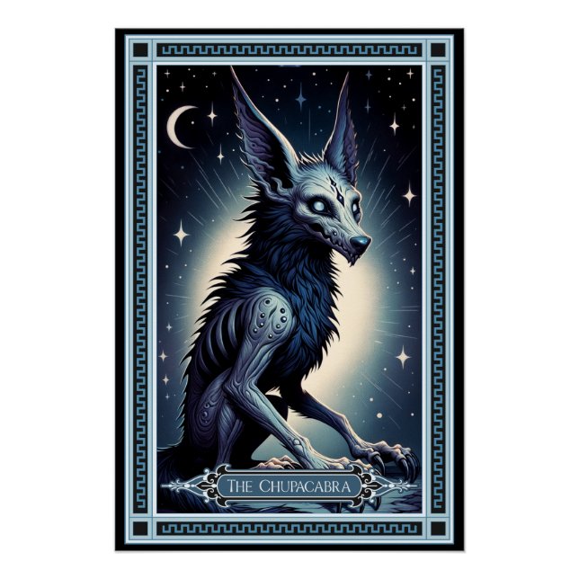 Pôster O Cartão Chupacabra Tarot (Frente)