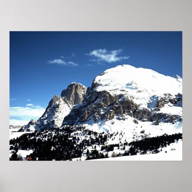 Poster O Cartão de Férias Plattkofel e Langkofel Itália (Frente)