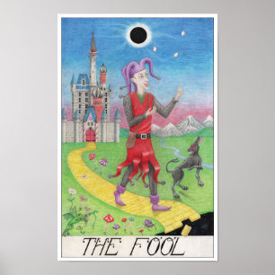 Poster O cartão de tarô do Louco