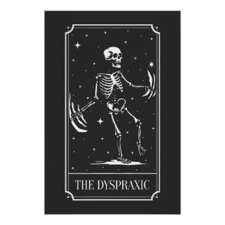 Pôster O Cartão de Tarot da Conscientização Dispráxica