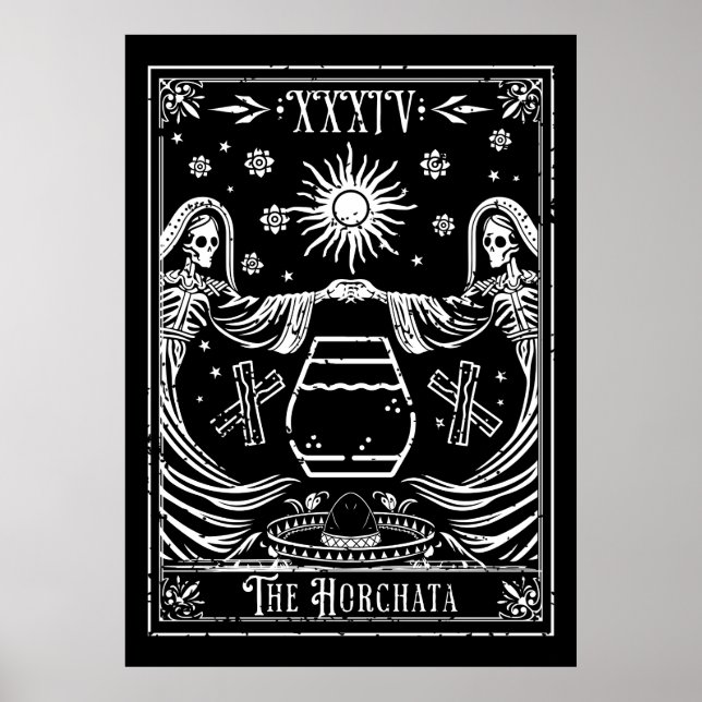 Poster O Cartão de Tarot da Horchata (Frente)