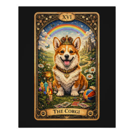 Pôster O Cartão de Tarot do Corgi