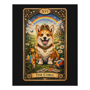 Pôster O Cartão de Tarot do Corgi