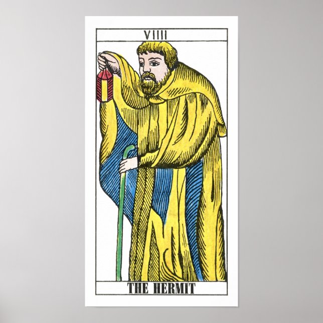 Poster O Cartão Hermit Tarot (Frente)