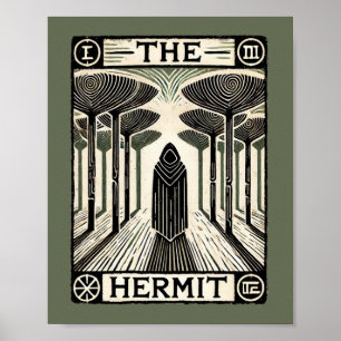Poster O Cartão Hermit Tarot