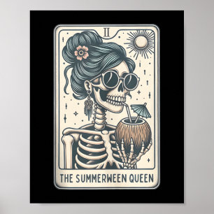 Poster O Cartão Rainha Tarot de Summerentre, Dia das Brux