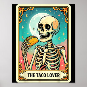 Poster O cartão tarô do amante de taco