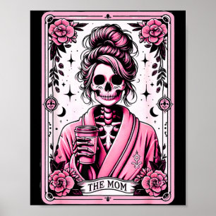 Poster O Cartão Tarot Divertido da Mamãe Mulher Esqueleto