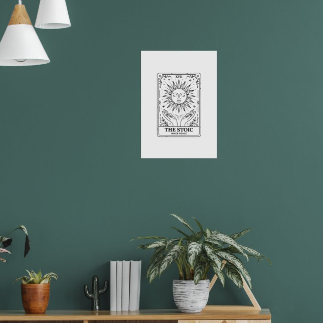 Poster O Cartão Tarot Estóico: Paz Interior (Sala de Estar 1)