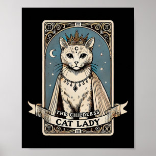Poster O Cartão Tarot Para Mulheres De Gato Sem Fios