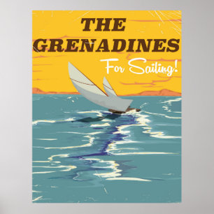 Poster O cartaz das viagens vintage dos Grenadines