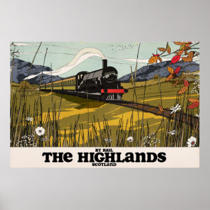 Poster O Cartaz de Viagem dos Highlands da Escócia