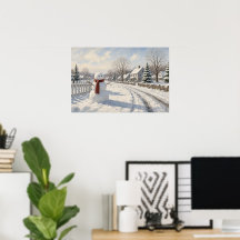 O Cartaz do Boneco de Neve do Pátio da Vila de Inv