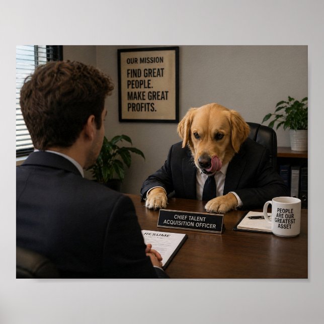 Poster O Cartaz do Processo de Entrevista (Frente)
