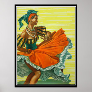 Pôster O cartaz vintage impresso do Caribe
