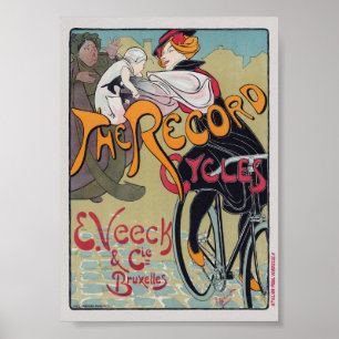 Poster O Cartaz Vintage Record Cycles 1897
